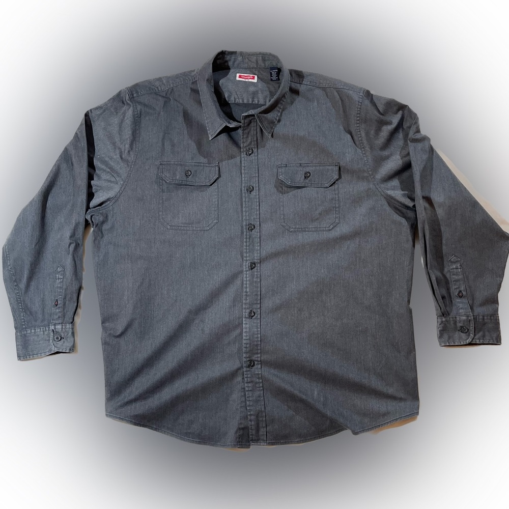 Wangler, Black Long Sleeve Workshirt, 3XL